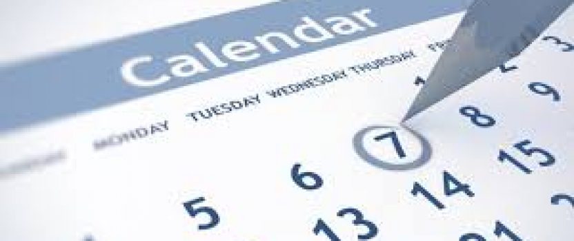 Training Schedule Calendar