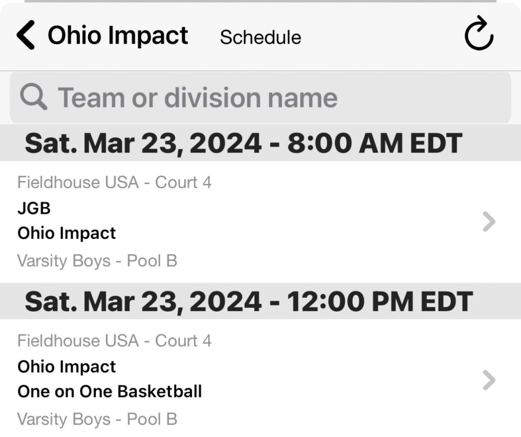 HS boys schedule Fieldhouse Frenzy UofShack